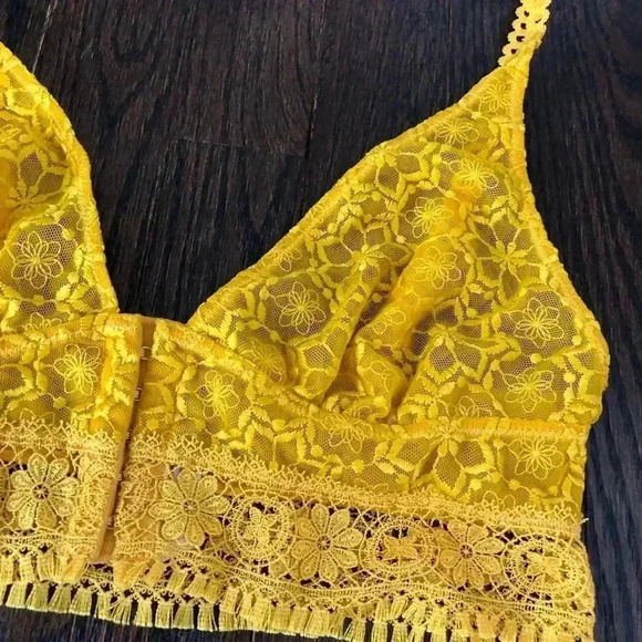 Free People Intimately Women’s XS Ella Soft Lace Bra/Bralette Sardenia Sunset - Picture 7 of 13